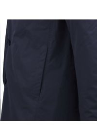 Krótki, Męski Płaszcz Przejściowy z Wysokim Kołnierzem - Brave Soul - Granatowy. Kolor: niebieski. Materiał: poliester. Długość: krótkie. Sezon: wiosna, jesień #7