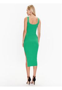Kontatto Sukienka codzienna 3M9040 Zielony Slim Fit. Okazja: na co dzień. Kolor: zielony. Materiał: wiskoza. Typ sukienki: proste. Styl: casual #2