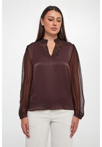 Twinset Milano - Bluzka damska z wiskozowej krepy TWINSET. Materiał: wiskoza #3