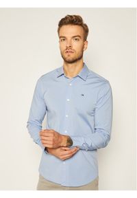 Tommy Jeans Koszula DM0DM04405 Niebieski Slim Fit. Kolor: niebieski. Materiał: bawełna