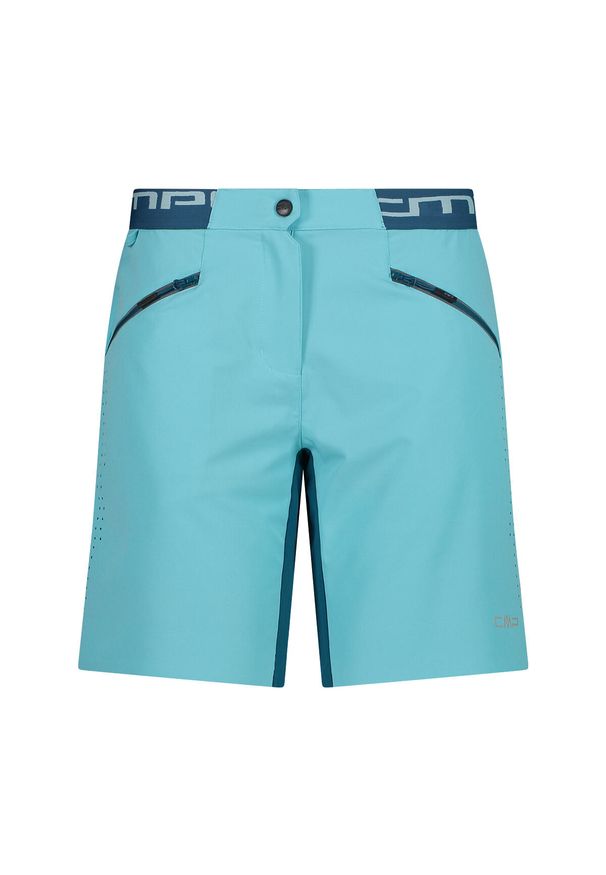 Szorty damskie z wewnętrzną dzianinową bielizną CMP Free. Kolor: niebieski. Materiał: dzianina. Długość: krótkie. Sport: kolarstwo