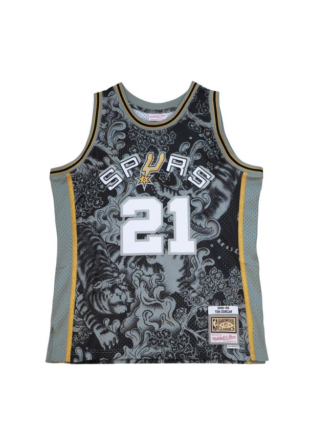 Mitchell & Ness - Jersey San Antonio Spurs Lunar New Year 4.0 Tim Duncan 1998/99. Kolor: czarny. Materiał: jersey. Sport: koszykówka