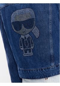 Karl Lagerfeld - KARL LAGERFELD Kurtka jeansowa 226W1407 Niebieski Regular Fit. Typ kołnierza: dekolt w karo. Kolor: niebieski. Materiał: jeans, bawełna #4