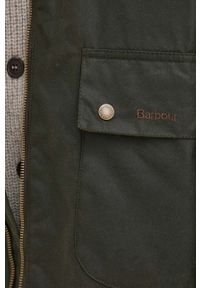Barbour kurtka bawełniana Short Hooded Bedale Wax kolor zielony przejściowa oversize MWX2207. Kolor: zielony. Materiał: bawełna. Długość rękawa: raglanowy rękaw #4