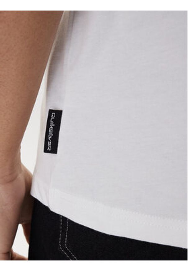 Quiksilver T-Shirt EQYZT07711 Biały Regular Fit. Kolor: biały. Materiał: bawełna