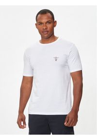 Aeronautica Militare T-Shirt AM1UTI001 Biały Regular Fit. Kolor: biały. Materiał: bawełna