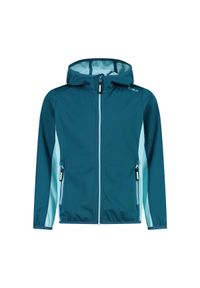 Kurtka z kapturem dla dziewczynki CMP. Typ kołnierza: kaptur. Kolor: niebieski. Materiał: puch. Sport: turystyka piesza #1