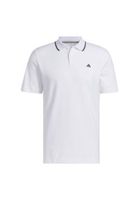 Adidas - Go-To Piqué Golf Polo Shirt. Typ kołnierza: golf, polo. Kolor: biały. Materiał: materiał