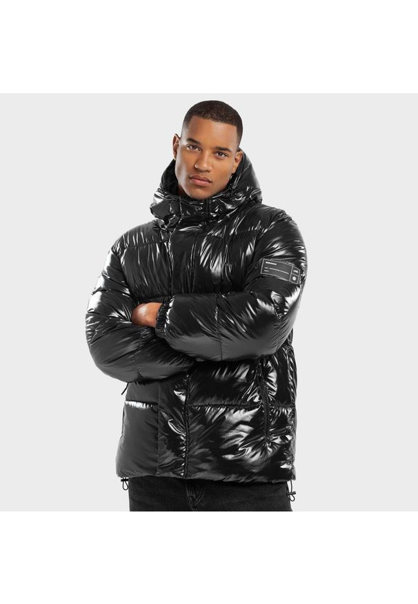 SIROKO - Kurtka puchowa lifestyle męska Barent. Kolor: czarny. Materiał: puch
