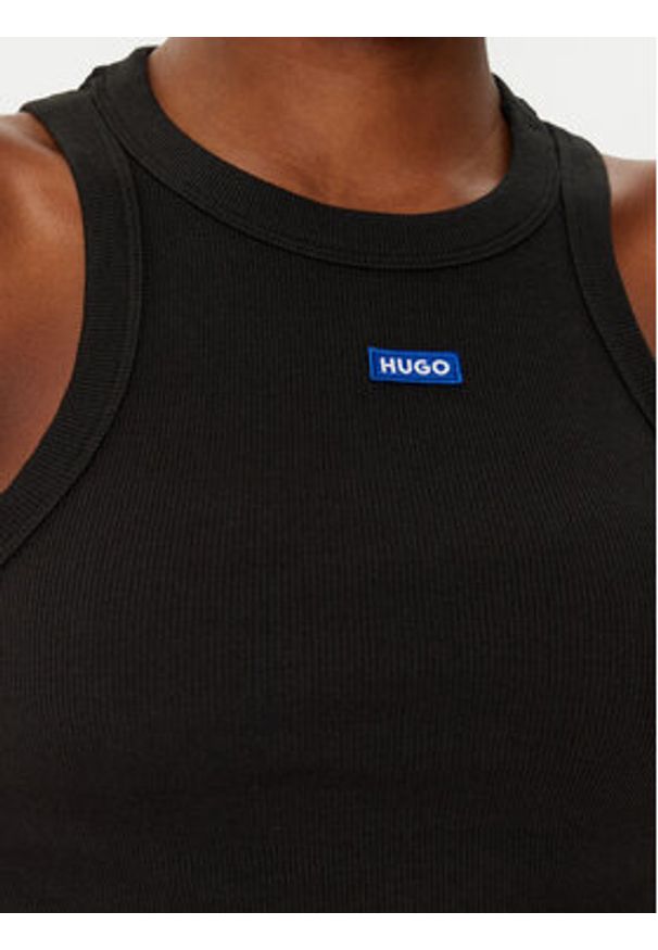 Hugo - HUGO Top Baby 50511450 Czarny Slim Fit. Kolor: czarny. Materiał: bawełna