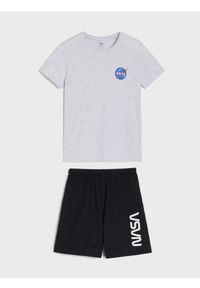 Sinsay - Piżama z domieszką wiskozy NASA - szary. Kolor: szary. Materiał: wiskoza