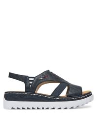 Rieker Sandały V44Y5-14 Granatowy. Kolor: niebieski. Materiał: syntetyk, materiał #1