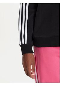 Adidas - adidas Bluza Essentials 3-Stripes Sweatshirt IC8766 Czarny Loose Fit. Kolor: czarny. Materiał: bawełna #3