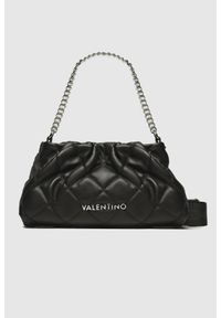 Valentino by Mario Valentino - VALENTINO Marszczona pikowana czarna torebka ocarina recycle pochette. Kolor: czarny. Materiał: pikowane #1
