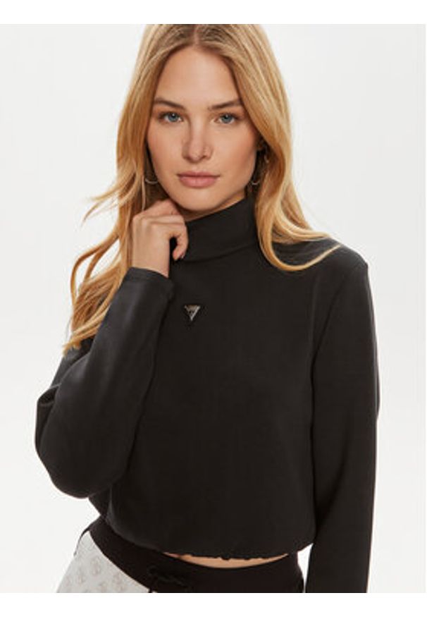 Guess Bluza Olympe V4YQ05 KCAY2 Czarny Regular Fit. Kolor: czarny. Materiał: syntetyk