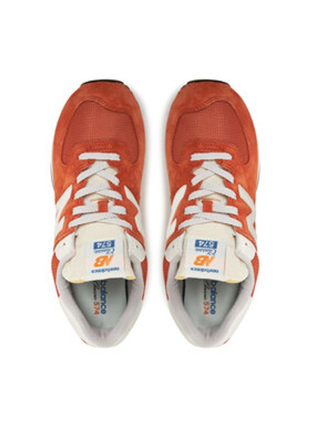 New Balance Sneakersy U574VPA Pomarańczowy. Kolor: pomarańczowy. Materiał: zamsz, skóra. Model: New Balance 574