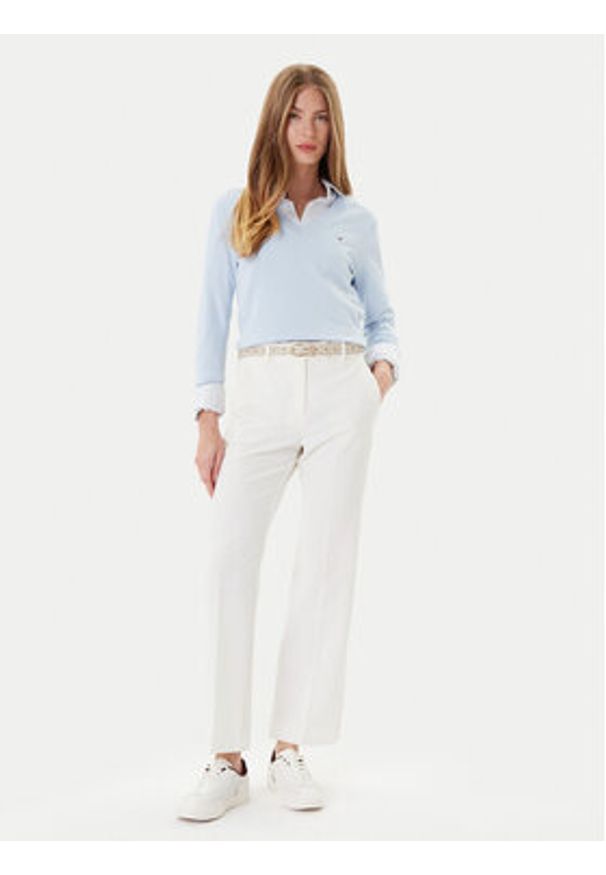 TOMMY HILFIGER - Tommy Hilfiger Sweter WW0WW40098 Błękitny Regular Fit. Kolor: niebieski. Materiał: bawełna, syntetyk