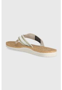 TOMMY HILFIGER - Tommy Hilfiger japonki TH CORK SANDAL damskie kolor biały na płaskim obcasie FW0FW07145. Kolor: biały. Materiał: materiał. Obcas: na obcasie. Wysokość obcasa: niski #2