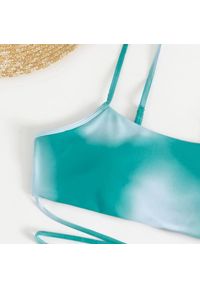 Intica - Komplet bikini z pareo na plażę i basen Eufrasia. Kolor: niebieski. Materiał: materiał #7