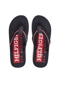 TOMMY HILFIGER - Tommy Hilfiger Japonki Corporate Hilfiger Beach FM0FM05436 Granatowy. Kolor: niebieski. Materiał: materiał #3