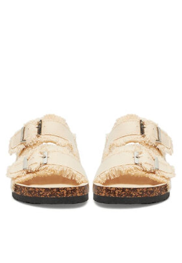 DeeZee Klapki F2011-10 Beżowy. Kolor: beżowy. Materiał: materiał