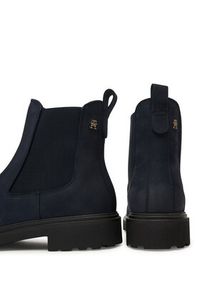 TOMMY HILFIGER - Tommy Hilfiger Sztyblety Nubuck Cleated FW0FW09041 Granatowy. Kolor: niebieski. Materiał: nubuk, skóra #4