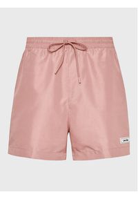 Calvin Klein Swimwear Szorty kąpielowe Medium Drawstring KM0KM00812 Różowy Regular Fit. Kolor: różowy. Materiał: syntetyk #3