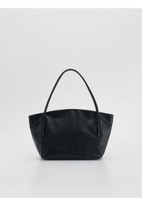 Reserved - Torebka shopper - czarny. Kolor: czarny. Materiał: skórzane