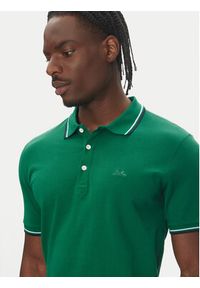 Lindbergh Polo 30-404010 Zielony Relaxed Fit. Typ kołnierza: polo. Kolor: zielony. Materiał: bawełna #5