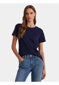 Lauren Ralph Lauren T-Shirt 200931911002 Granatowy Relaxed Fit. Kolor: niebieski. Materiał: bawełna
