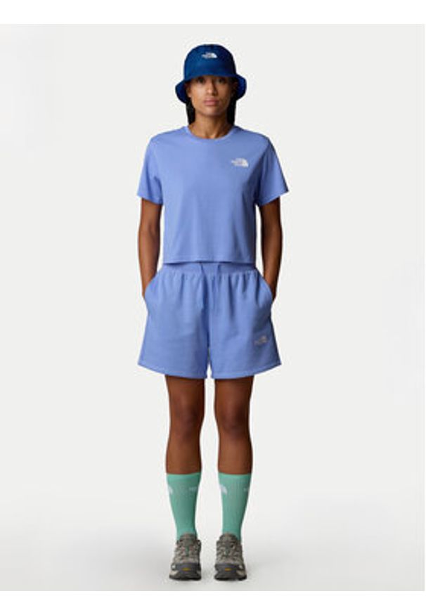 The North Face T-Shirt Simple Dome NF0A87U4 Niebieski Loose Fit. Kolor: niebieski. Materiał: syntetyk, bawełna