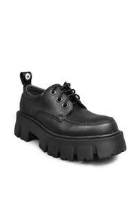 Altercore Półbuty damskie kolor czarny na platformie. Nosek buta: okrągły. Zapięcie: sznurówki. Kolor: czarny. Obcas: na platformie #3
