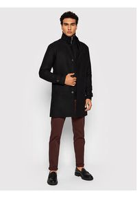 Jack&Jones PREMIUM Płaszcz wełniany Melton 12177644 Czarny Regular Fit. Kolor: czarny. Materiał: wełna, syntetyk #4
