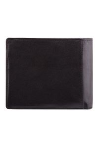 Wittchen - Męski portfel skórzany z dwoma suwakami czarny. Kolor: czarny. Materiał: skóra. Wzór: aplikacja