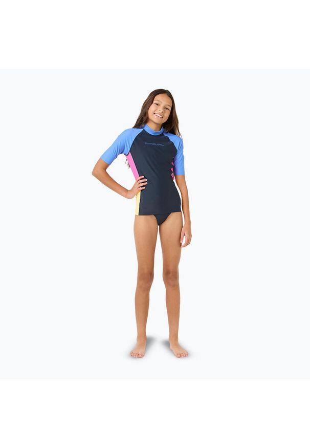 RIPCURL - Koszulka do pływania dziecięca Rip Curl Block Party Rash Vest. Kolor: niebieski