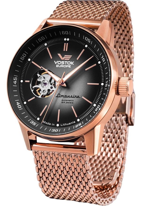 Zegarek Vostok Europe Zegarek męski Vostok Europe NH38A-560B682B różowe złoto. Kolor: różowy, złoty, wielokolorowy