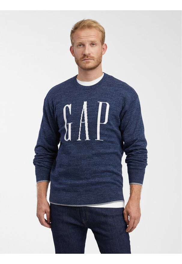 GAP - Gap Sweter 724378-00 Granatowy Regular Fit. Kolor: niebieski. Materiał: bawełna