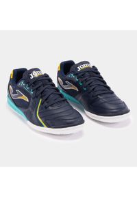 Joma - Buty halowe do piłki nożnej męskie, Dribling 24 DRIW IN. Kolor: żółty, wielokolorowy, niebieski. Materiał: materiał, syntetyk, tkanina