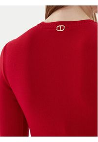 TwinSet - TWINSET Sukienka dzianinowa 252TP3040 Czerwony Slim Fit. Kolor: czerwony. Materiał: wiskoza #4