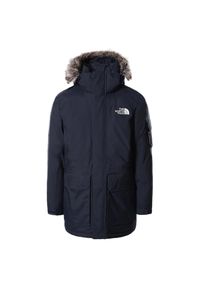 Kurtka turystyczna zimowa męska The North Face M Recycled Mcmurdo Parka. Kolor: niebieski. Sezon: zima. Sport: turystyka piesza #1