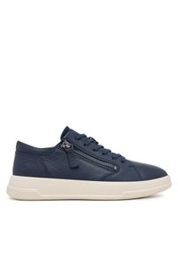 ecco - ECCO Sneakersy 22381354668 Granatowy. Kolor: niebieski. Materiał: skóra