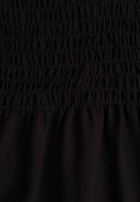 Renee - Czarna Sukienka z Bawełny na Ramiączkach o Rozkloszowanym Kroju z Marszczoną Górą Christten. Okazja: na co dzień. Kolor: czarny. Materiał: bawełna. Długość rękawa: na ramiączkach. Sezon: lato. Typ sukienki: rozkloszowane. Styl: casual, boho #2