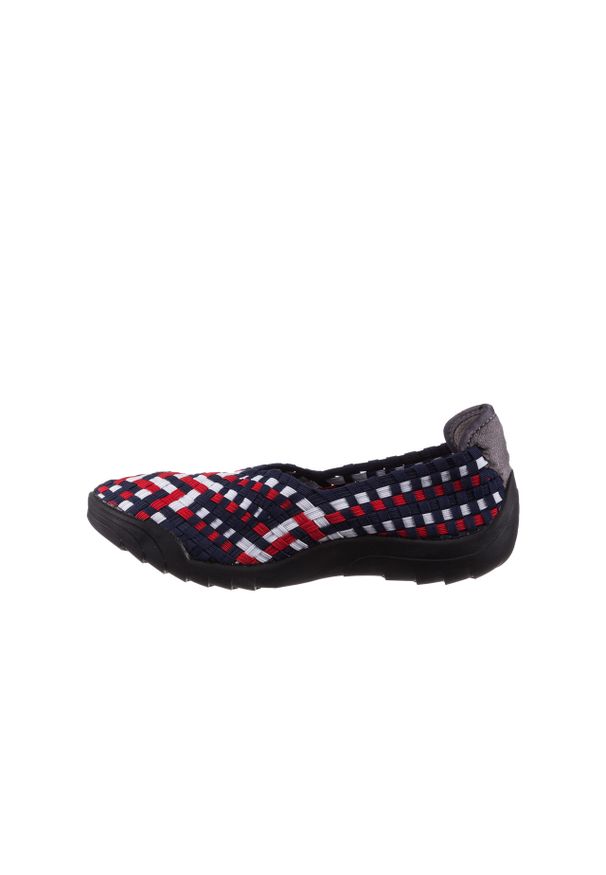 Półbuty Rock Inoko Navy White Red Navy, Granat, Materiał. Kolor: niebieski. Materiał: tkanina. Szerokość cholewki: normalna. Sezon: wiosna, lato. Styl: rockowy