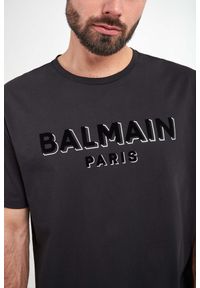 Balmain - T-shirt męski BALMAIN. Materiał: bawełna. Wzór: nadruk #4