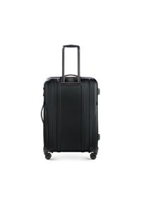 Wittchen - Duża walizka z polikarbonu nowocczesna. Kolor: czarny. Materiał: guma #5