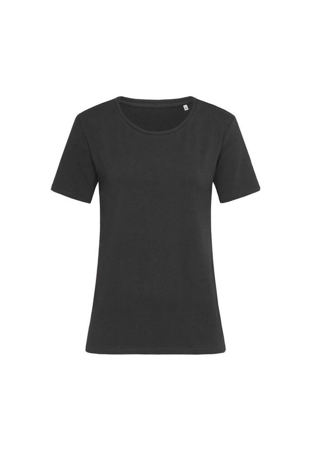 Stedman - Koszulka Damska Claire Crew Neck Relaxed Fit T-shirt. Kolor: czarny