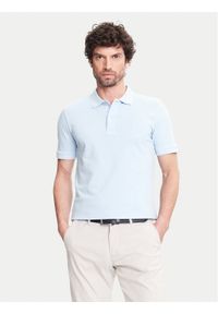 Pierre Cardin Polo C5 21354.2110 Błękitny Regular Fit. Typ kołnierza: polo. Kolor: niebieski. Materiał: bawełna #1