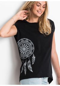 bonprix - T-shirt z nadrukiem. Kolor: czarny. Wzór: nadruk #2