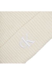 Calvin Klein Jeans Czapka Thick Embroidery Beanie K60K612321 Écru. Materiał: materiał