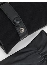 Pako Lorente - PAKO LORENTE – Czarne rękawiczki męskie. Kolor: czarny. Materiał: poliester, wełna #3